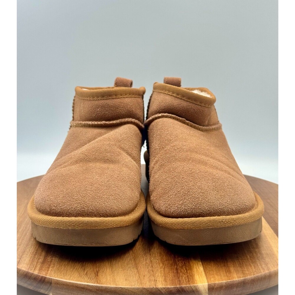 ASPEN Boots Women's 7.5 Brown Suede Lined Slip On Ankle Booties Boots - Picture 2 of 10